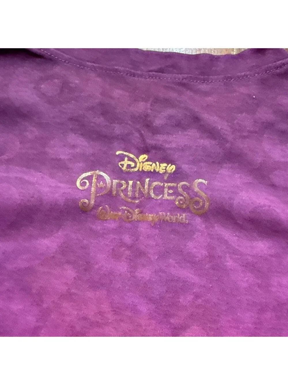 Disney Parks Purple Princess Tee Girls Medium Rapunzel Ariel Belle